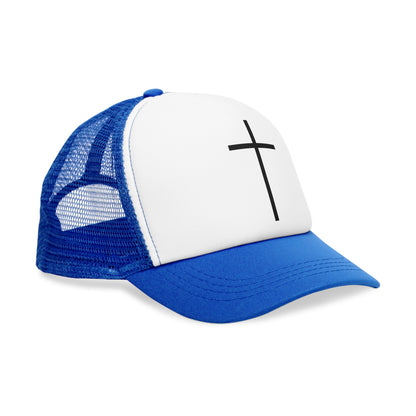 Faith-Inspired Mesh Cap with Cross Design