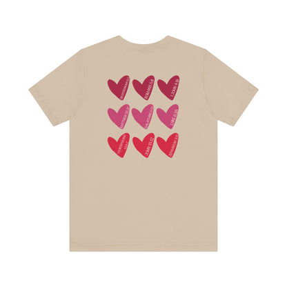 Hearts with Verses about Love Unisex Tee