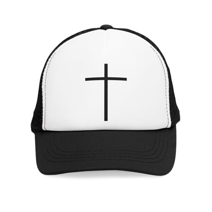 Faith-Inspired Mesh Cap with Cross Design