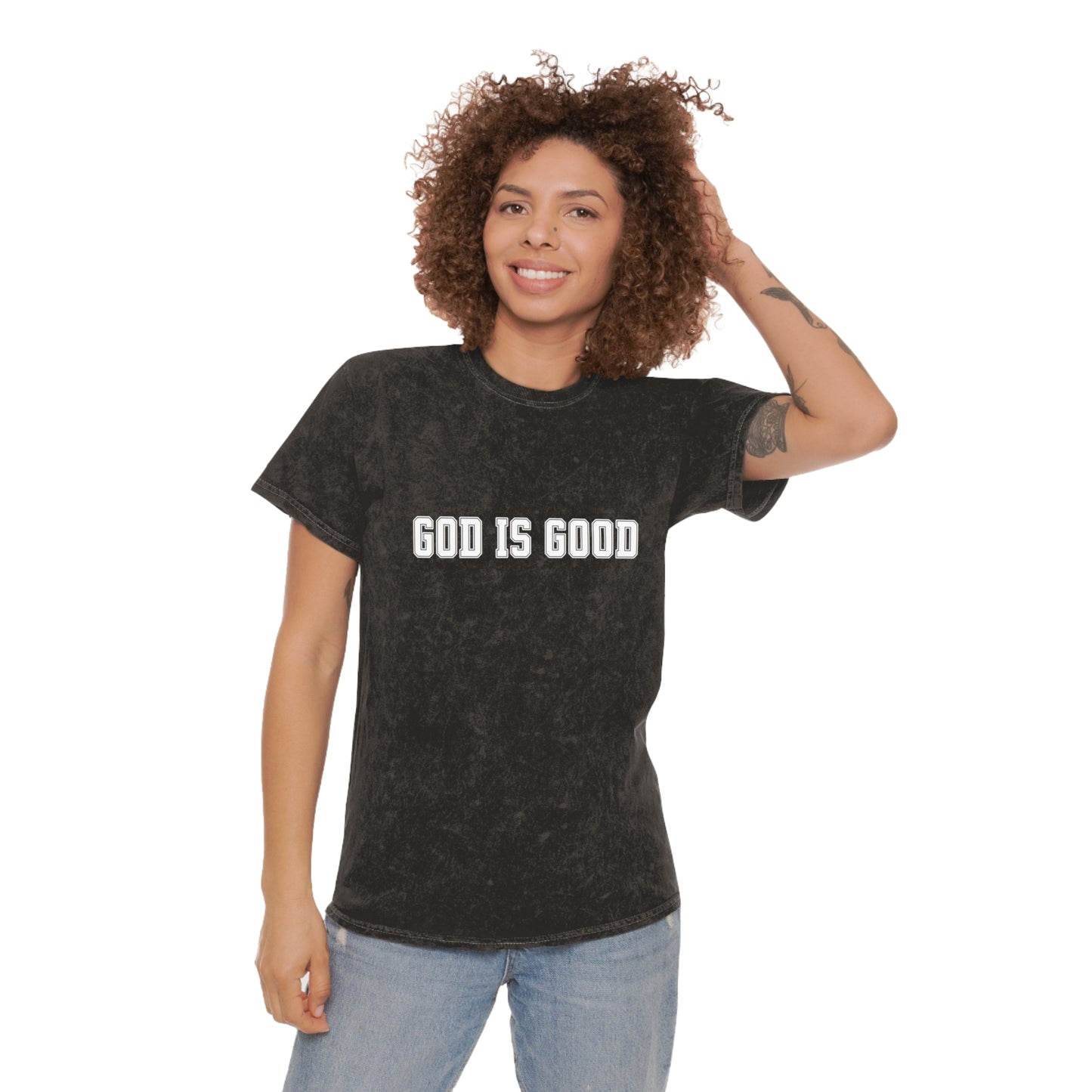 Unisex Mineral Wash 'God is Good' T-Shirt