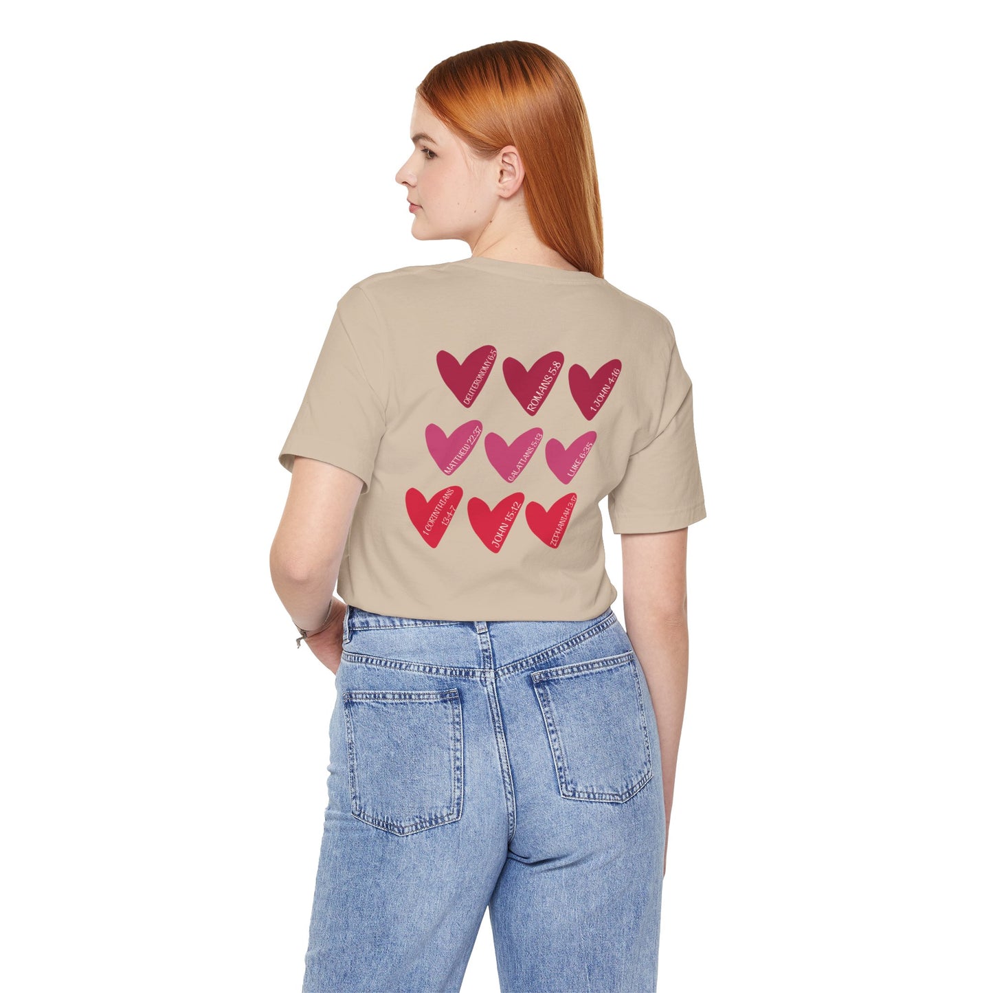 Hearts with Verses about Love Unisex Tee