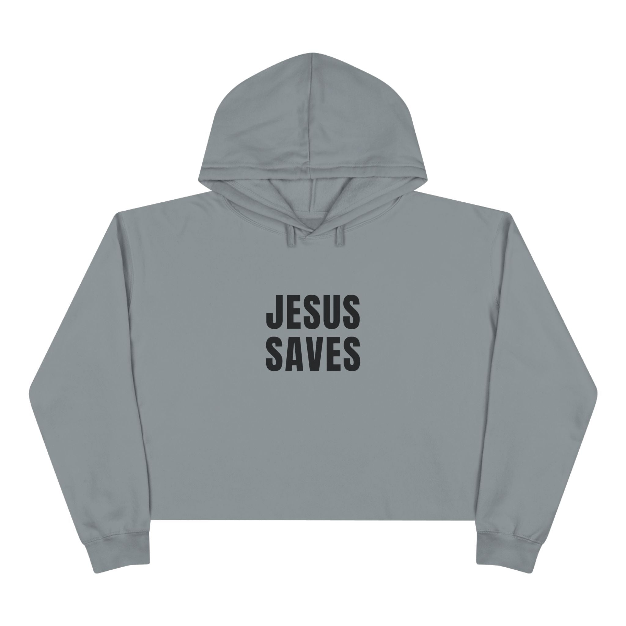 Crop Hoodie - 'Jesus Saves'