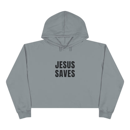 Crop Hoodie - 'Jesus Saves'