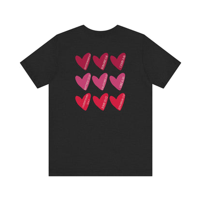 Hearts with Verses about Love Unisex Tee