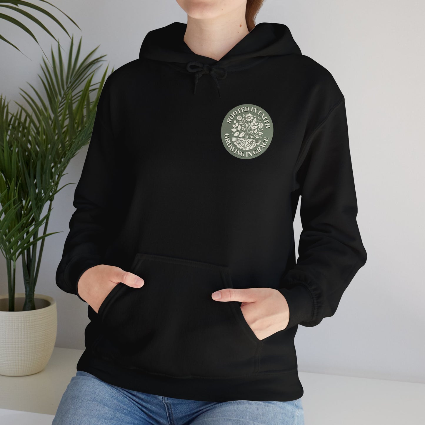 Rooted in Faith Hoodie - Unisex Heavy Blend™ Sweatshirt