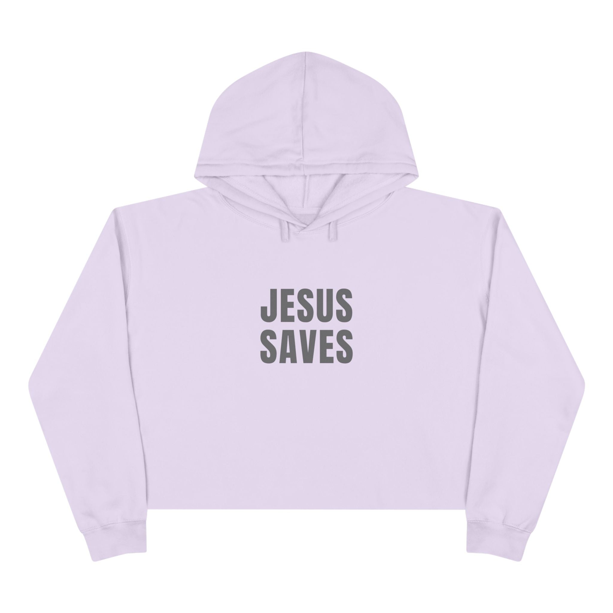 Crop Hoodie - 'Jesus Saves'