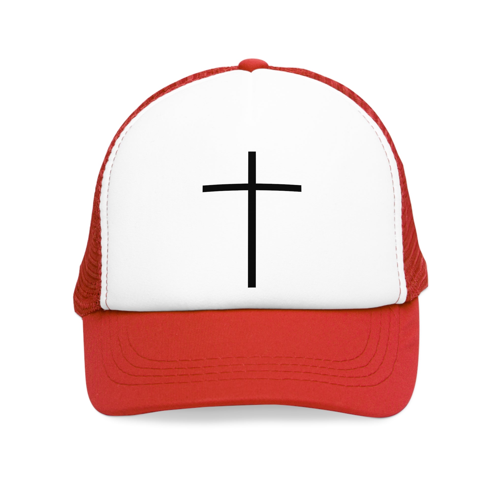 Faith-Inspired Mesh Cap with Cross Design