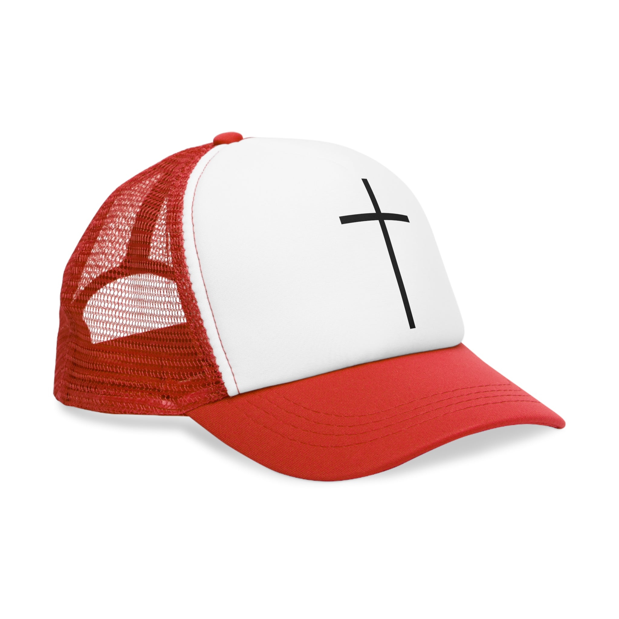 Faith-Inspired Mesh Cap with Cross Design