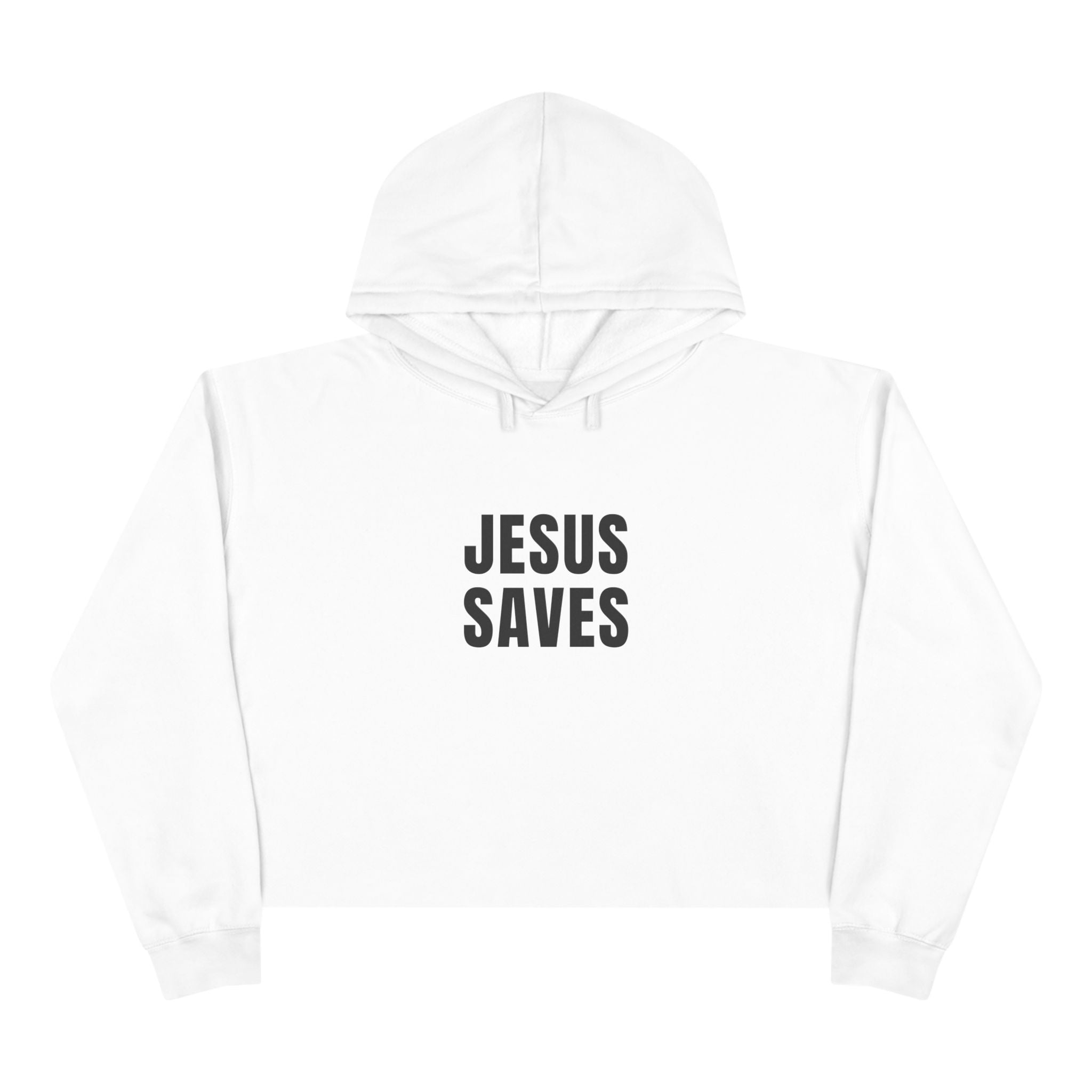 Crop Hoodie - 'Jesus Saves'