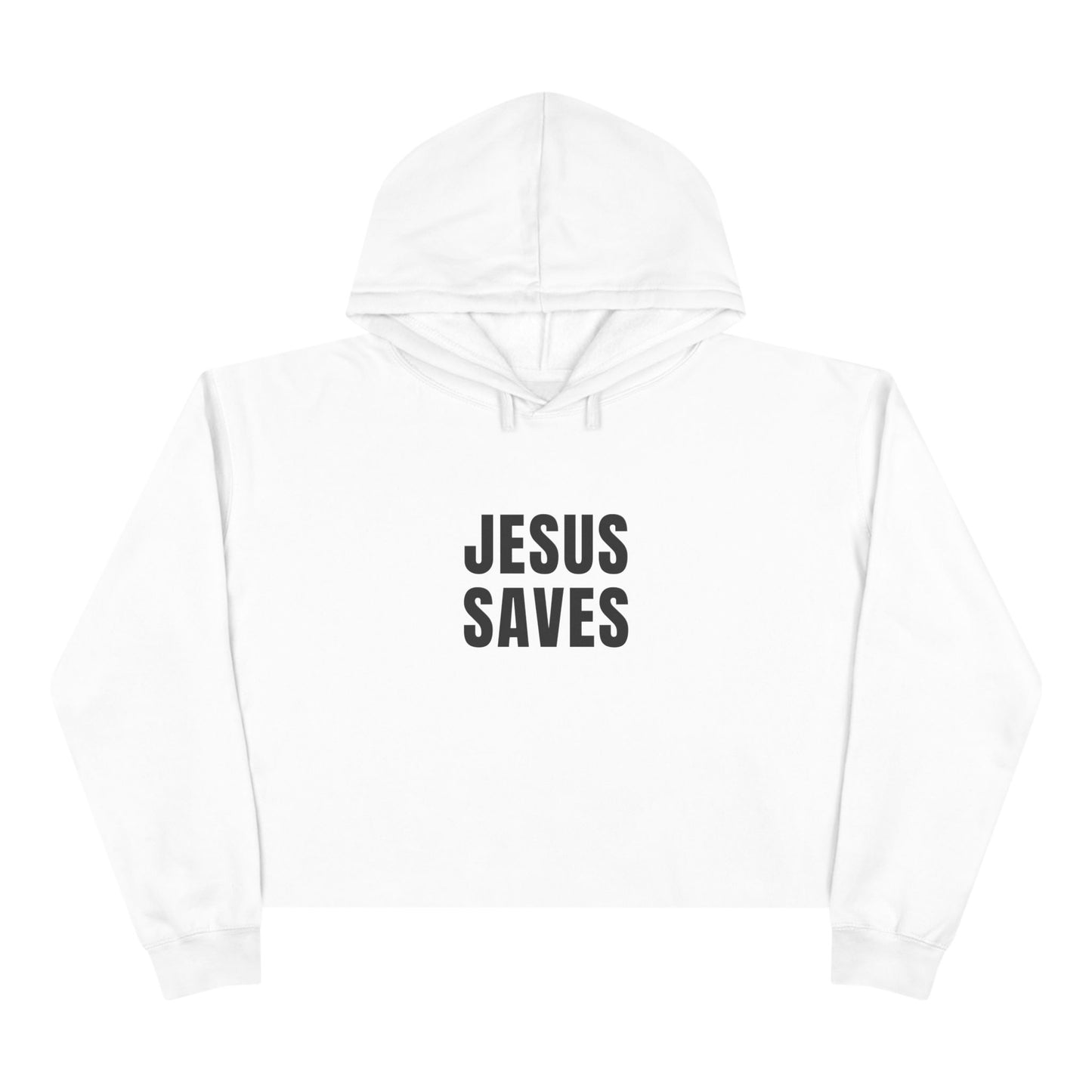 Crop Hoodie - 'Jesus Saves'