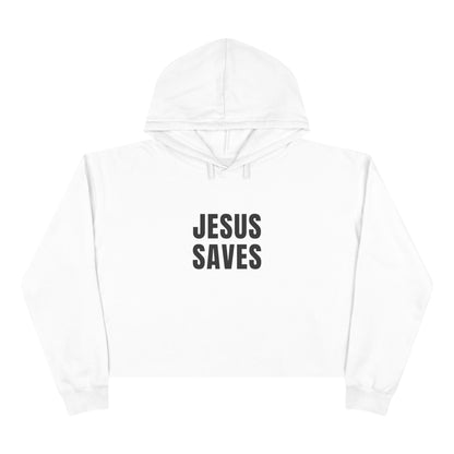 Crop Hoodie - 'Jesus Saves'