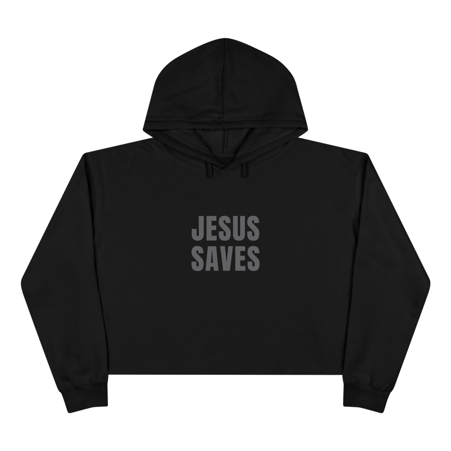 Crop Hoodie - 'Jesus Saves'