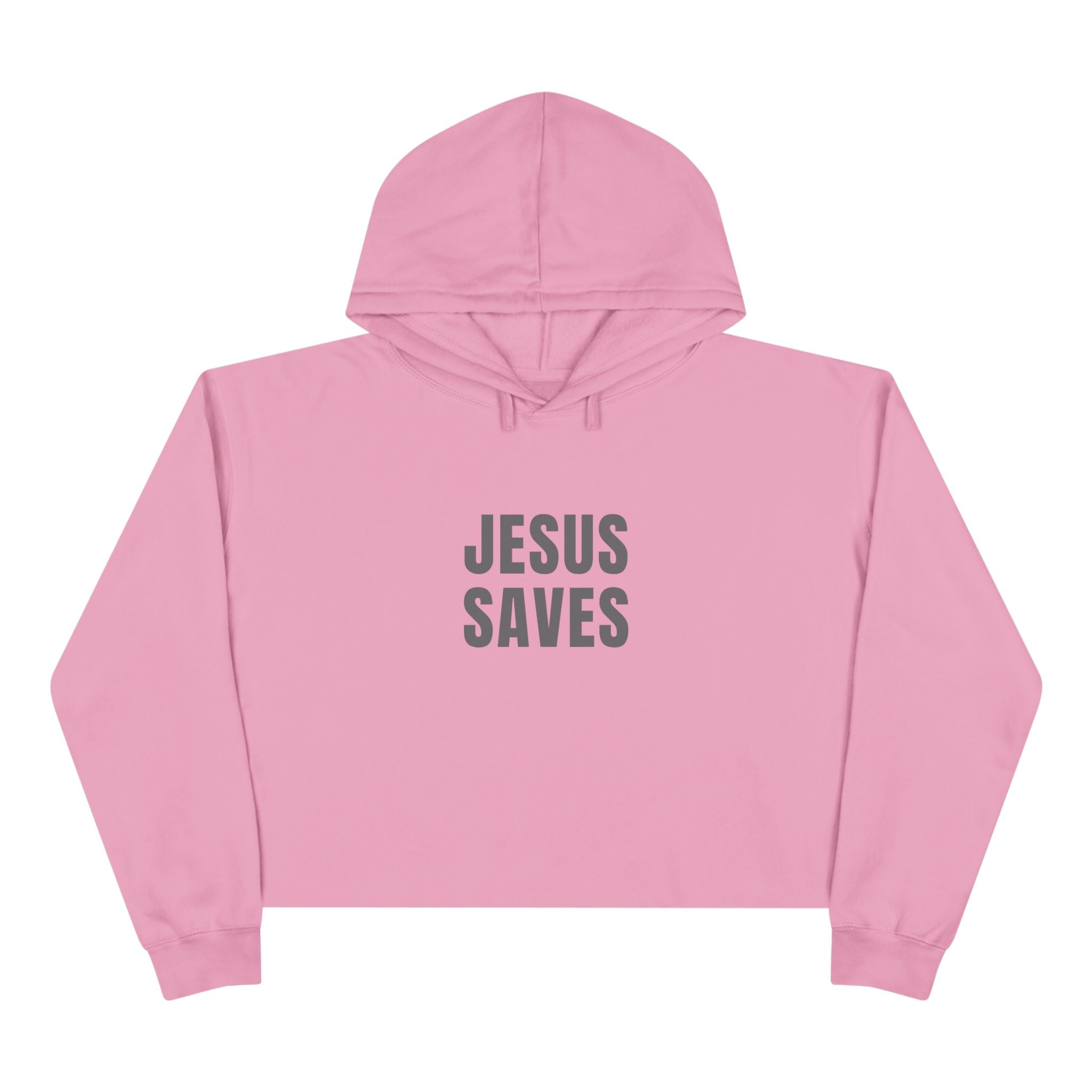 Crop Hoodie - 'Jesus Saves'