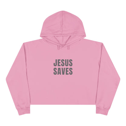 Crop Hoodie - 'Jesus Saves'