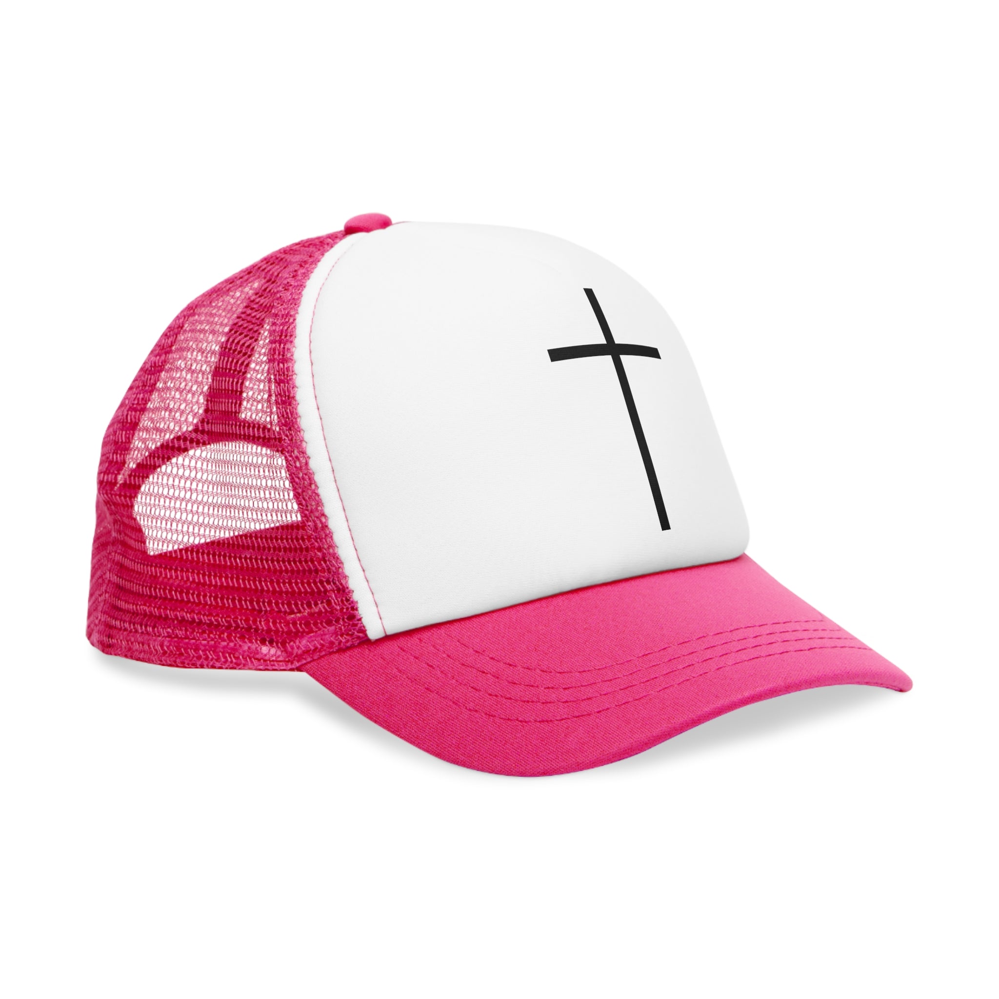 Faith-Inspired Mesh Cap with Cross Design