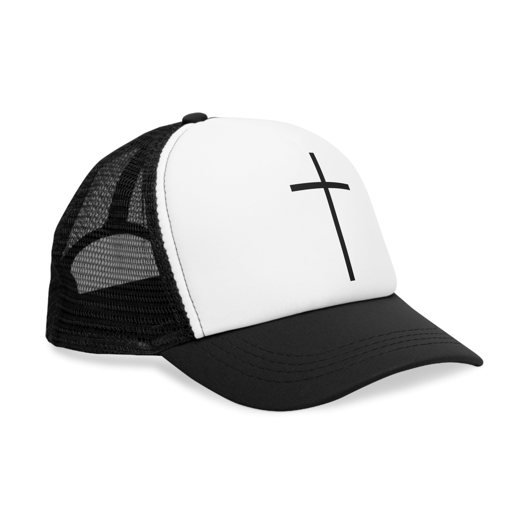 Faith-Inspired Mesh Cap with Cross Design