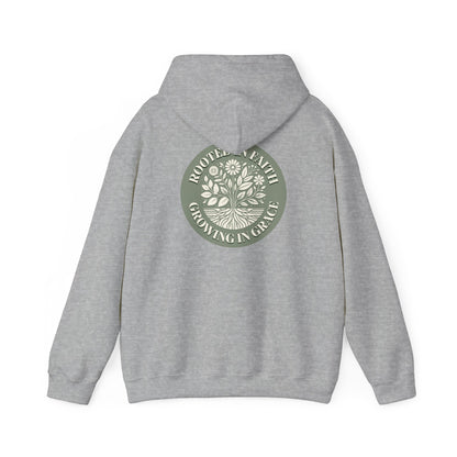 Rooted in Faith Hoodie - Unisex Heavy Blend™ Sweatshirt