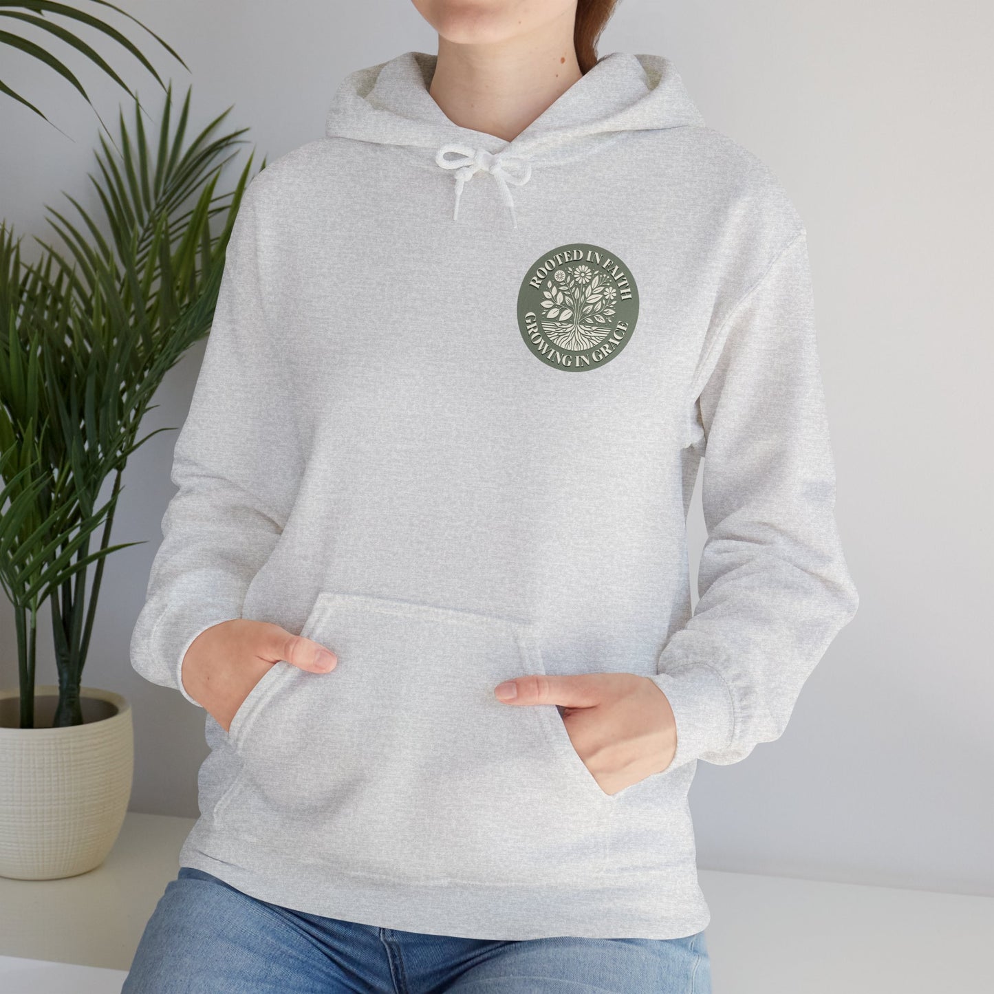 Rooted in Faith Hoodie - Unisex Heavy Blend™ Sweatshirt