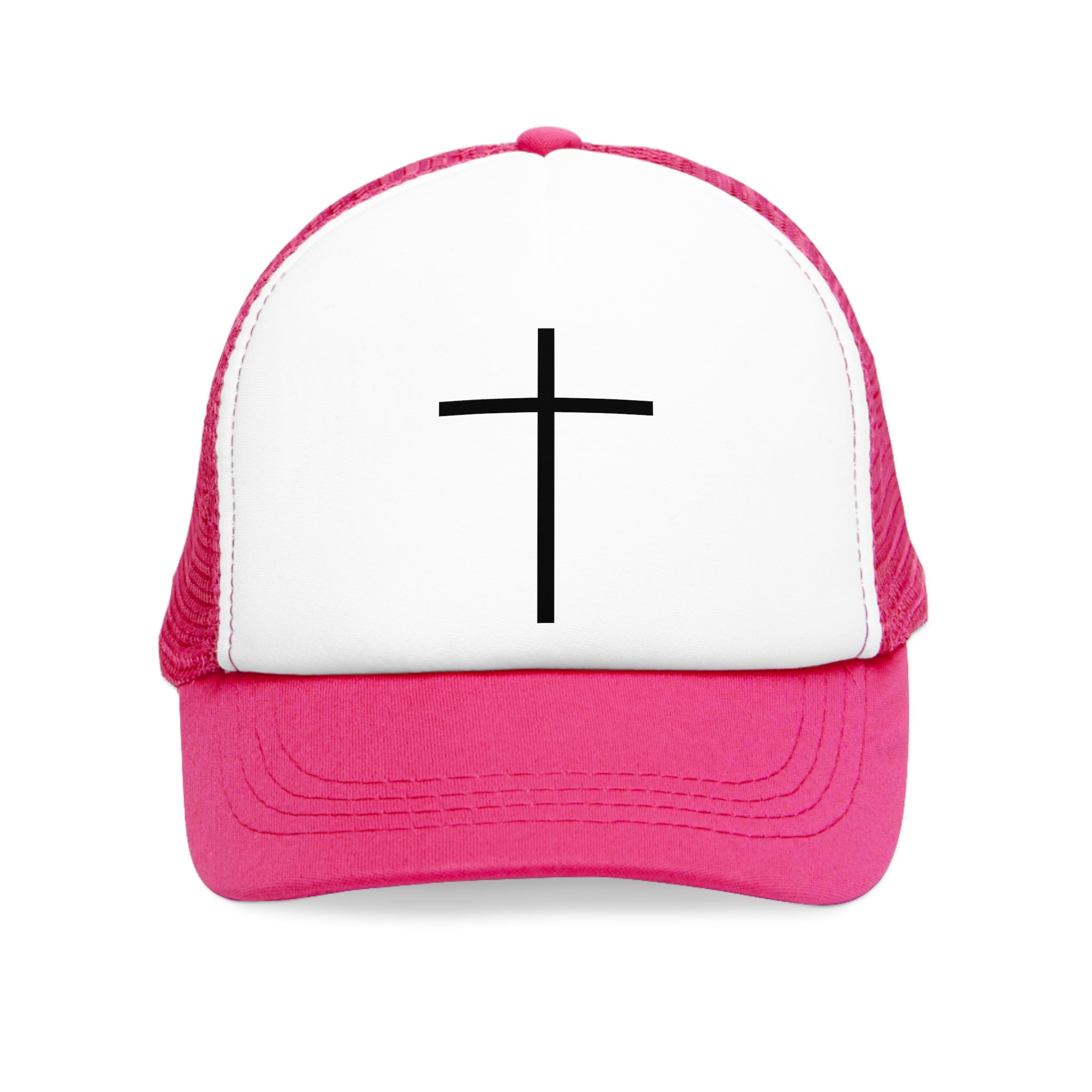 Faith-Inspired Mesh Cap with Cross Design