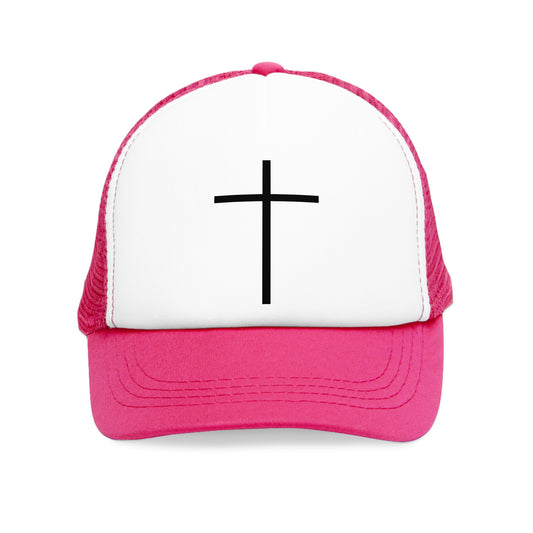 Faith-Inspired Mesh Cap with Cross Design